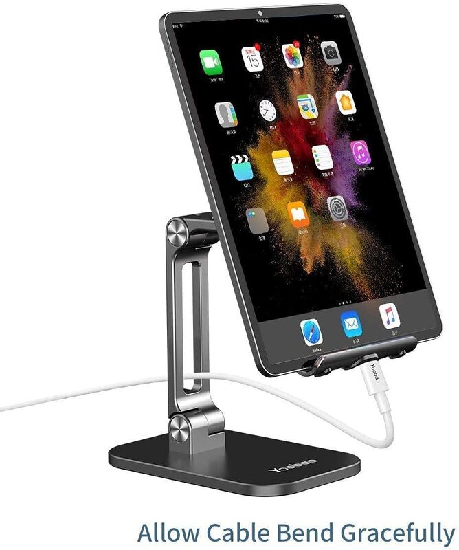 Yoobao Foldable Adjustable Tablet Stand Holder, Silver
