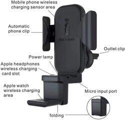 Volwco 3-in-1 Wireless Car Charger Mount, Black