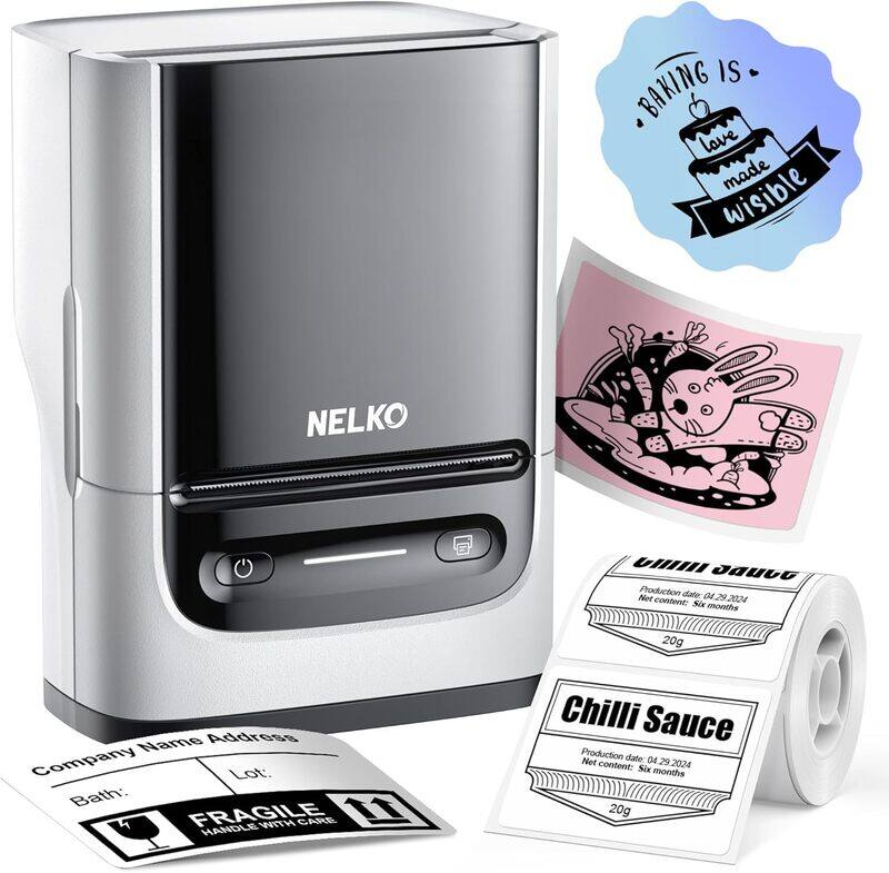 

Nelko Label Maker Machine with Tape, PM220 Bluethooth Label Printer, 2 Inch Portable Thermal Printer for Small Business, Address, Logo, Clothing, Mail