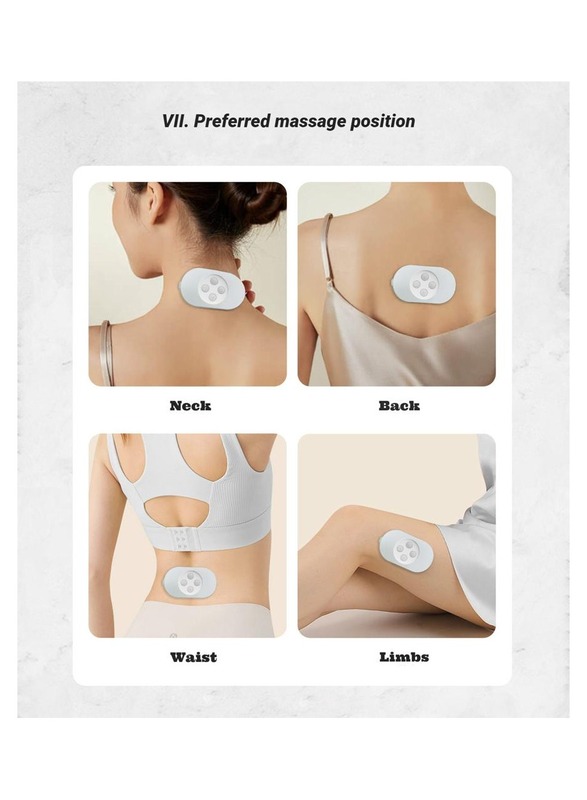 Mini Pulse Cervical Massager Intelligent Shoulder And Neck Physical Therapy Instrument White