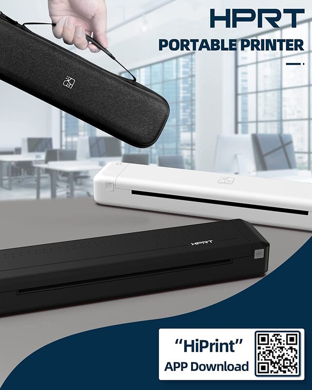HPRT MT800Q Mini Thermal Wireless Inkjet Printer, White