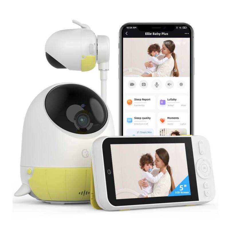 

Ellie Baby Plus Baby Monitor Pro with Non WiFi 5 LCD Screen