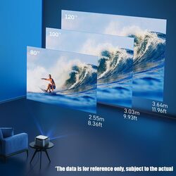 BYINTEK X25 Full HD Projector, 1080P 4K Video Projector, Auto Focus, WiFi Smart Projector, LCD LED Video Home Theater Projector