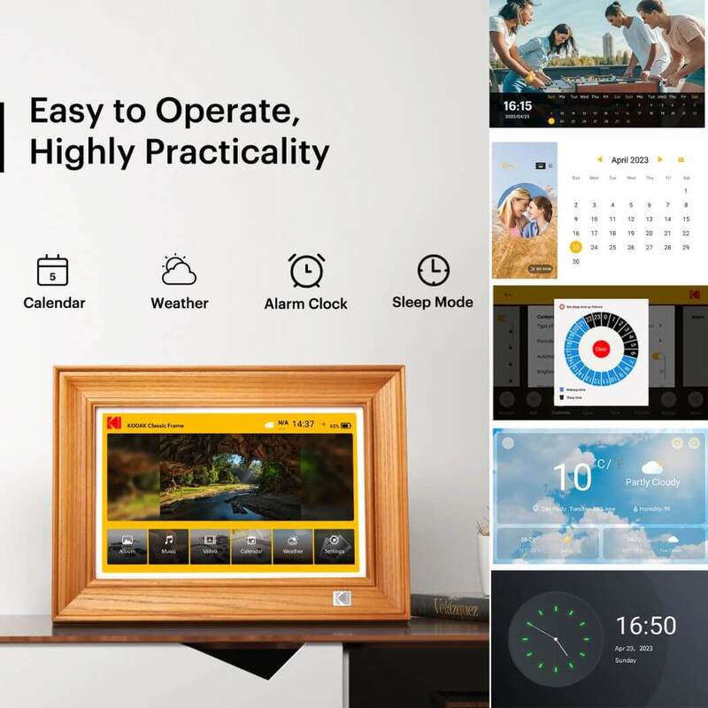 Kodak FHD WiFi Digital Photo Frame with Photo, Video, Calendar and  Weather Display 10 incesh