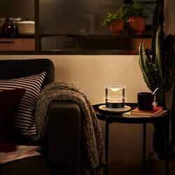Tubicen Rechargeable Battery Operated 4000mAh LED Cordless Table Lamp, Black