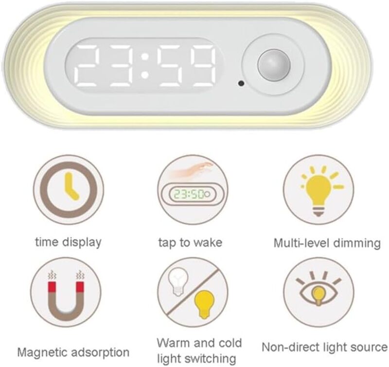 D05 Time Displow Smart Human Induction Lamp