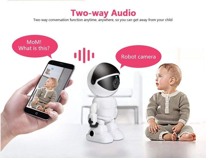 Wldoca 1080P Robot Intelligent Auto Tracking Wireless Camera, White