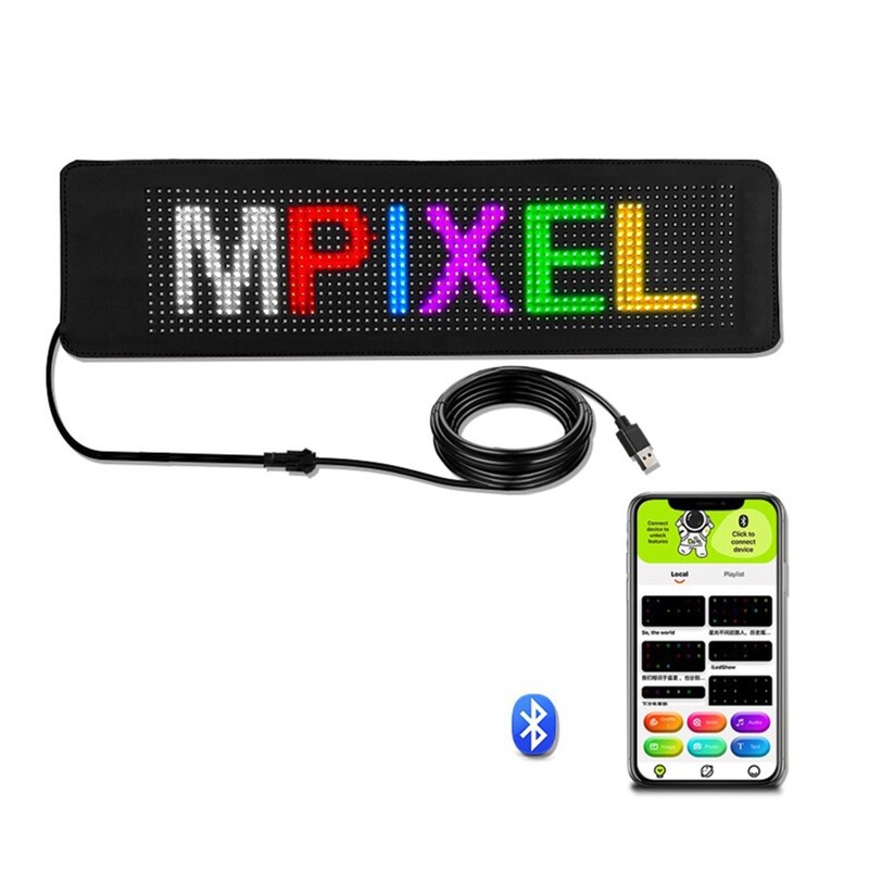 Flexible LED Car Screen Display APP Control Multiple Languages