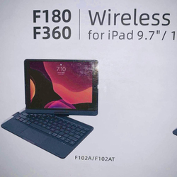 F180 Wireless English Keyboard for Apple iPad 9.7 Inch, Black