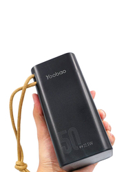 Yoobao H5 50000mAh 22.5W Fast Charging Power Bank with USB Type C Input, Black