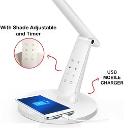 Maxa LED Table Lamps with USB Charging Port 3, KL-K508, White