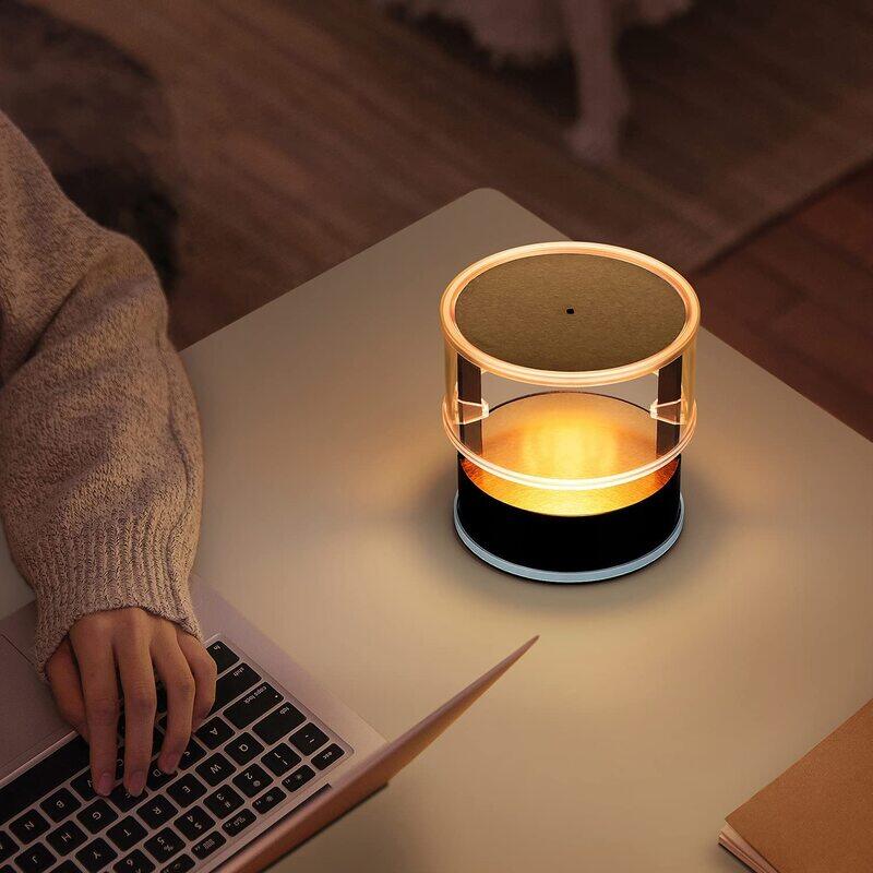 Tubicen Rechargeable Battery Operated 4000mAh LED Cordless Table Lamp, Black