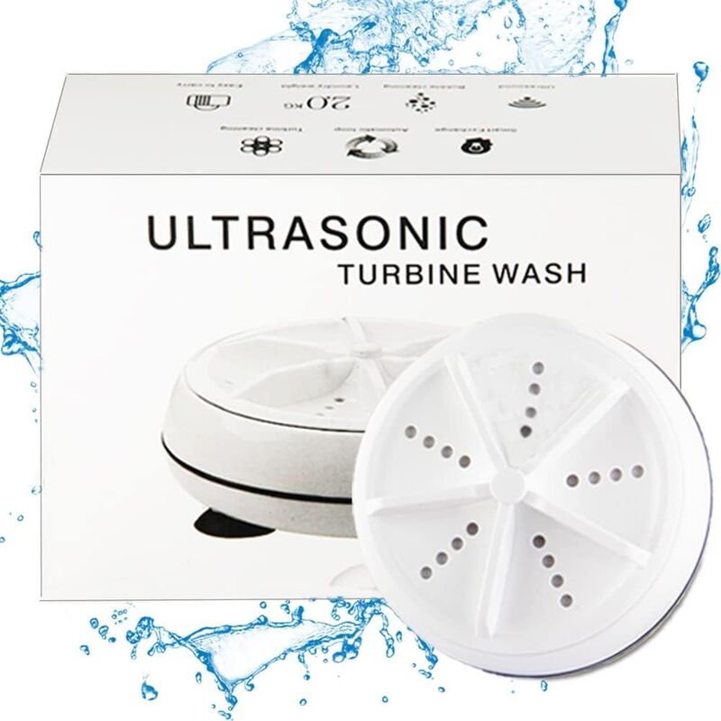Portable Ultrasonic Turbine Washing Machine for Home and Travel