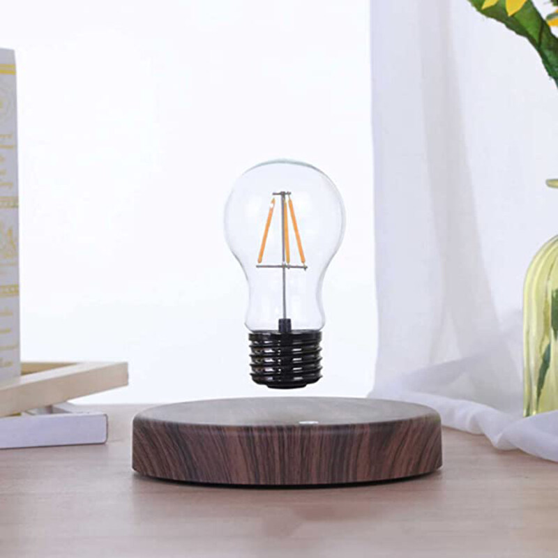 

Generic Magnetic Levitation LED Bulb Table Lamp, Clear/Dark Brown