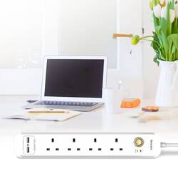 Huntkey SUC507 Surge Protector 4 Outlets with 2 Smart USB Ports 5VDC 2.4A