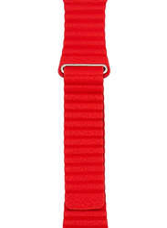 Wrist Leather Loop Strap for Apple Watch 42mm, Red