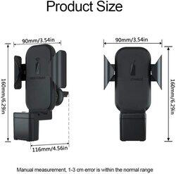 Volwco 3-in-1 Wireless Car Charger Mount, Black