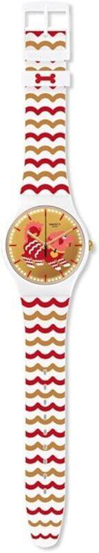 

Swatch Woof Quartz Gold Dial Men's Watch SUOZ266