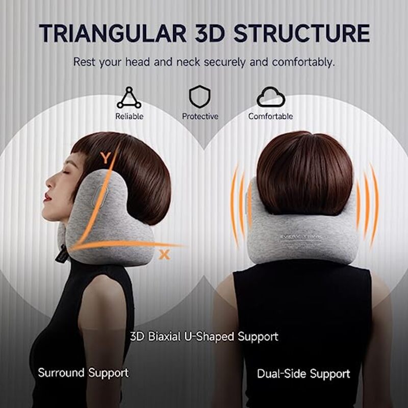 Neck Pillow for Travel 2022 Upgraded 3D Noise Cancelling Neck Pillow