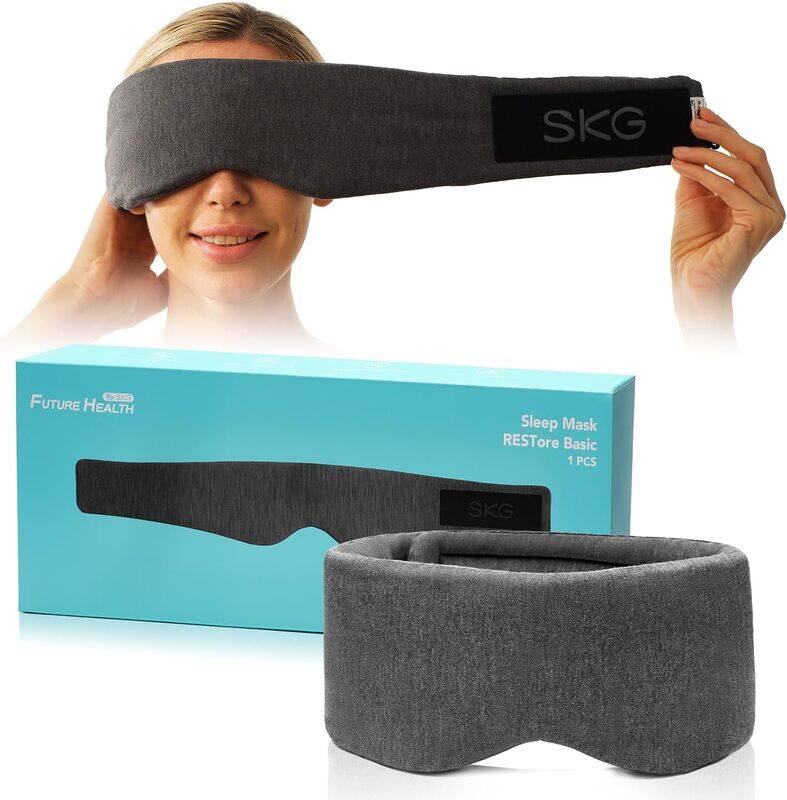 

SKG Restore Sleep Mask Sleep Mask Blackout for Men Women, International Travel Essential, Large Size with Wide Width, for Sleep,Travel,Rest,Workshift