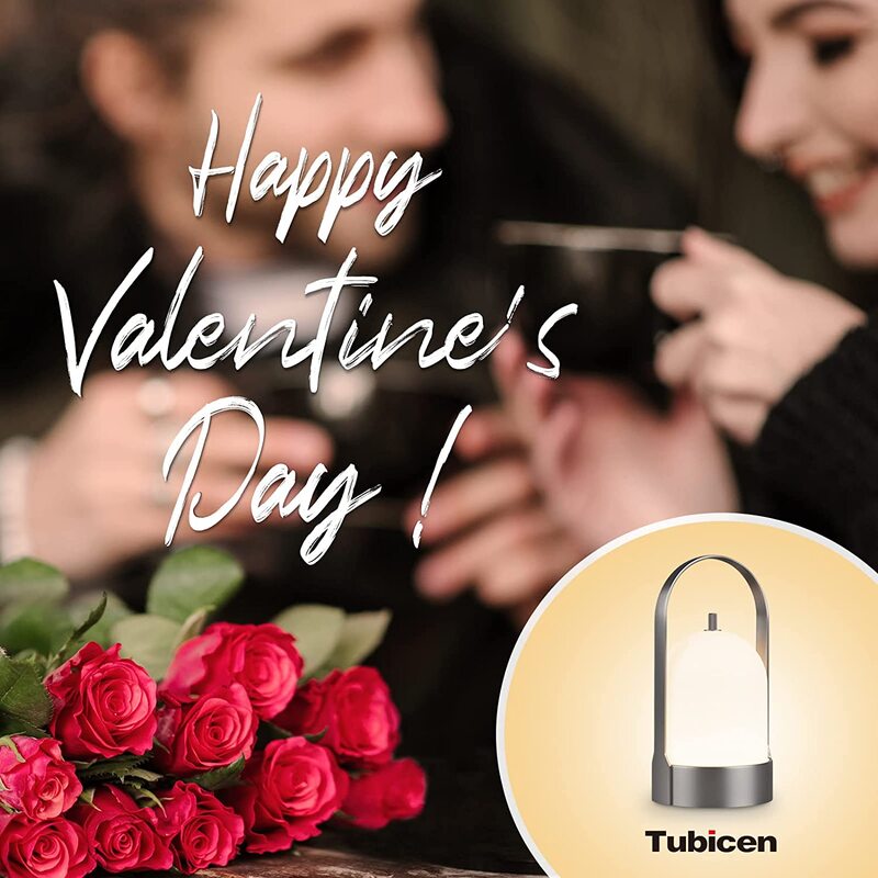 Tubicen Portable Outdoor LED Wireless Table Lamp with Rechargeable 4000mAh Battery, Nickel