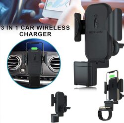 L.Support 3-in-1 Wireless Car Charger Mount, Black