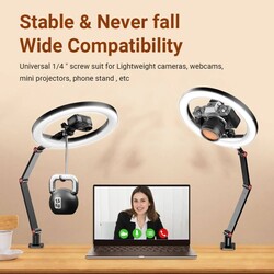 Apexel APZ-FL20 Desk Mount Kit with Ring Light Kit