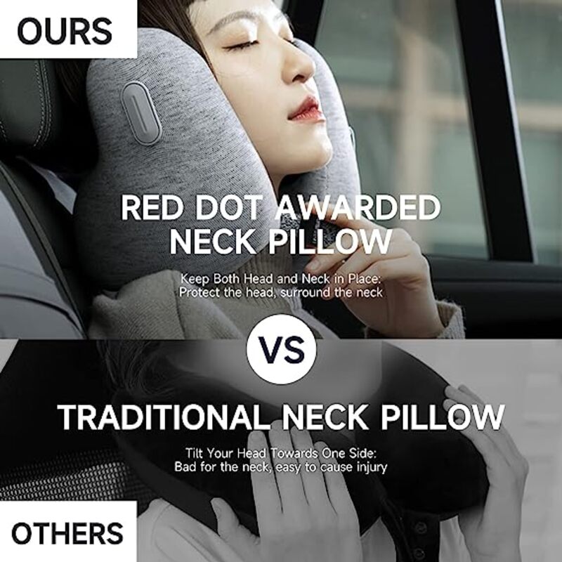 Neck Pillow for Travel 2022 Upgraded 3D Noise Cancelling Neck Pillow