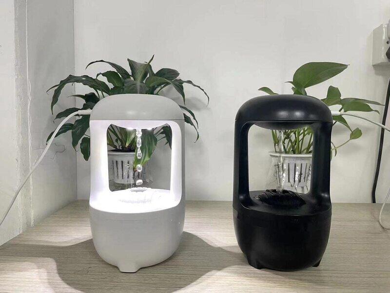 Mist Air Humidifier with Anti-gravity Water Drop for Bedroom, 500ml, White