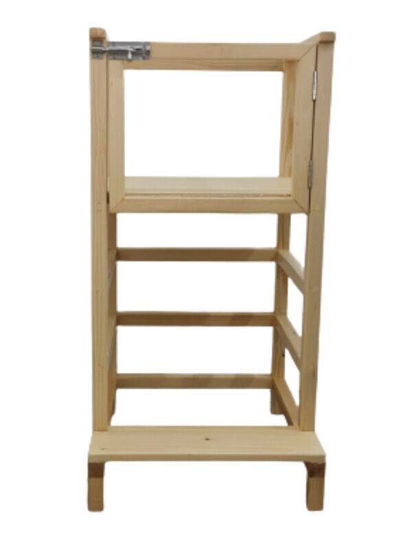 Adjustable Step Stool with Safety Rail for Kids Beige