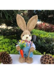 35cm Handmade Straw Rabbit Straw Bunny for Easter Day Artificial Animal Home Furnishing Shop Decoration, Bunny 11