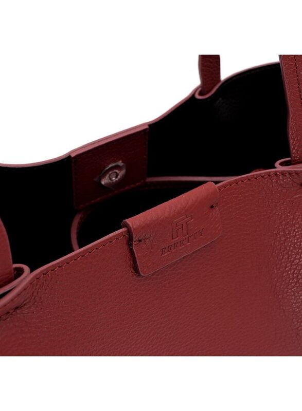 Effetty Genuine Leather Shoulder Bag for Women, Pure Leather Bag with Shoulder Strap Made In Italy for Women, Casual, Party and Professional Bag, Red