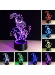 Multi-color Spider Man 3D LED Night Lamp, USB Desk Lamp, 16 Color with remote control Bedroom Table Lamp, Home Decor Light Gifts