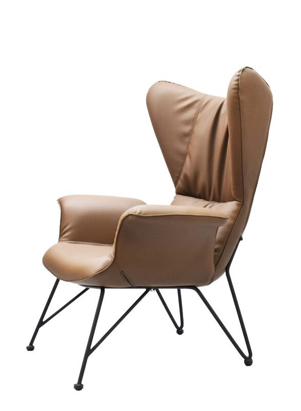 Lexury Leisure Chair for Office Lobby, Living Rooms and Waiting Areas with Wooden Frame, Coffee
