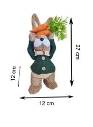 Fatio Easter Bunny Simulation Straw Rabbits Ornament Crafts Decoration for Yard Sign Garden, Living Room, Bedroom 27 cm