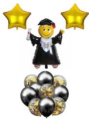 2024 Graduation 11 Pcs Foil Balloons Set Jumbo Congrats Grad Foil Balloons - Perfect Decor for Graduation Party