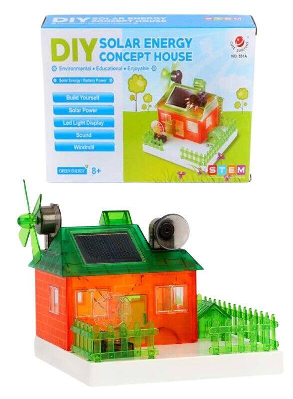 

Generic DIY Solar Energy Concept House STEM Toy for 8+ Kids , Build & Learn with DIY Solar Energy House, LED Lights, Sound, Windmill