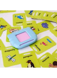 112 Cards Talking Flash Cards for Toddlers 2-4 Years, Speech Therapy Learning Toy, Blue