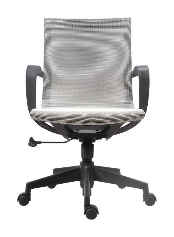 Black Frame Middle Back Ergonomic Office Chair for Executive, Manager, for Home and Offices, Grey