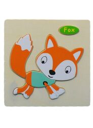 Wooden Puzzles for Kids Boys and Girls Animals Set Fox