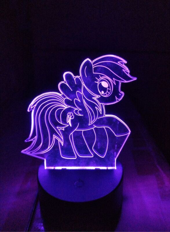 Multi-color Pony 3D LED Night Lamp, USB Desk Lamp, 16 Color with remote control Bedroom Table Lamp, Home Decor Light Gifts