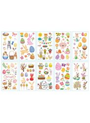 10 Sheet Easter Tattoo Stickers Cartoon Rabbit Temporary Tattoo Sticker Kids Children Adult Rabbit Bunny Easter Egg Stickers