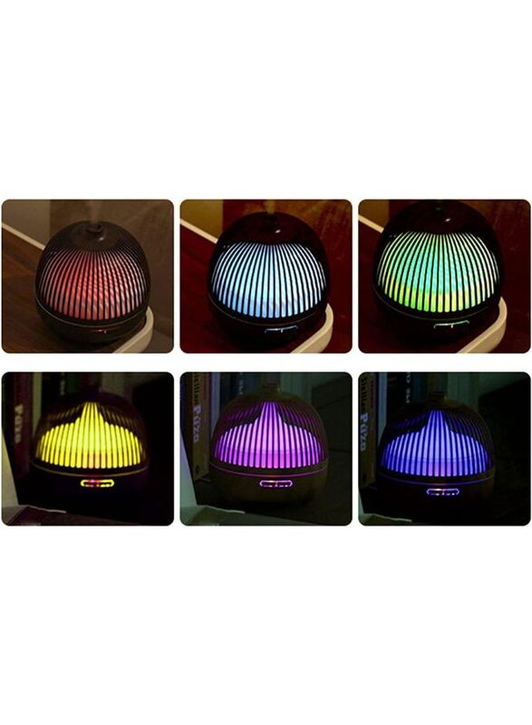 Essential Oil Diffuser 500ml Aromatherapy aroma diffuser ultrasonic humidifier with 7 color LED & remote control, Timer, Waterless Auto-Off, Black