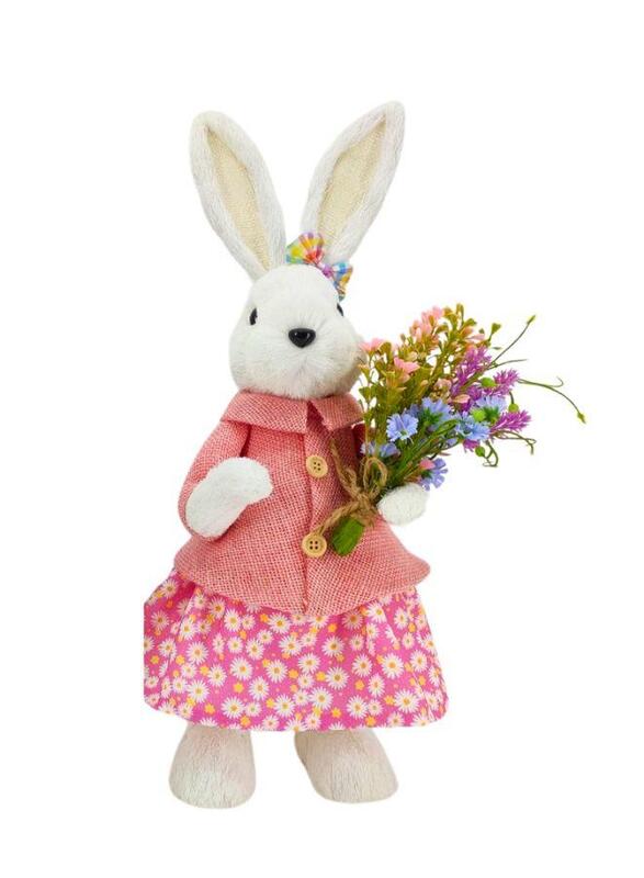 

Generic FATIO ECO Friendly Easter Bunny Figure Handmade Party and Easter Gift Decoration Home Decor Made with Cotton String (39 cm)