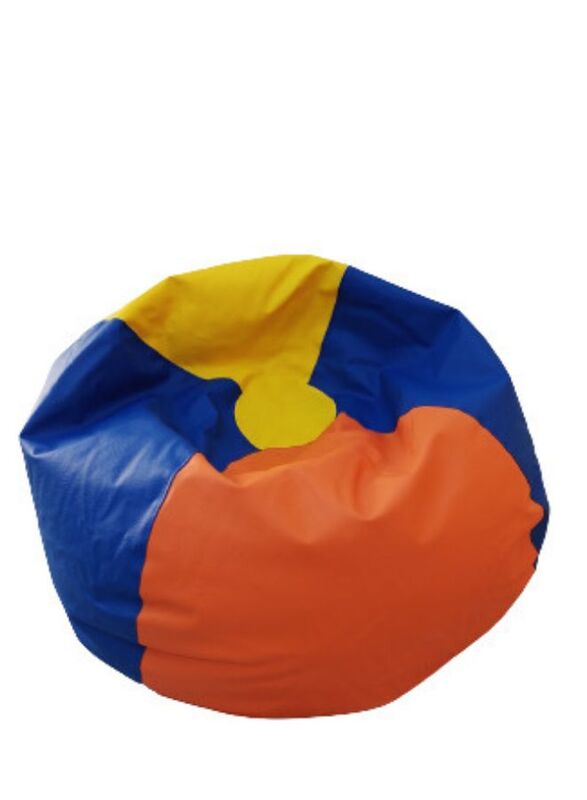 Solid Multi-Purpose Leather Bean Bag With Polystyrene Filling, Medium, Multicolor