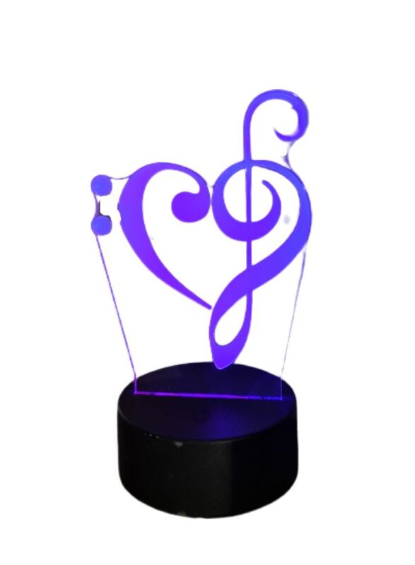 Multi-color Music Note 3D LED Night Lamp, USB Desk Lamp, 16 Color with remote control Bedroom Table Lamp, Home Decor Light Gifts