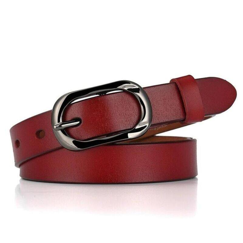 

China Classic Maroon Leather Belt for Women - Size 115*2.3cm