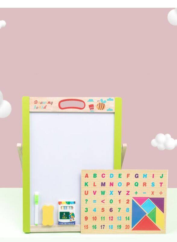 High Quality Educational Toys Kids Magnetic Drawing Wooden Double Side Blackboard For Children Drawing