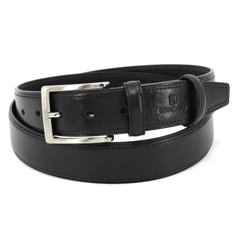 Upgrade your Acessory Game with a sleek Black Leather Belt, 110cm