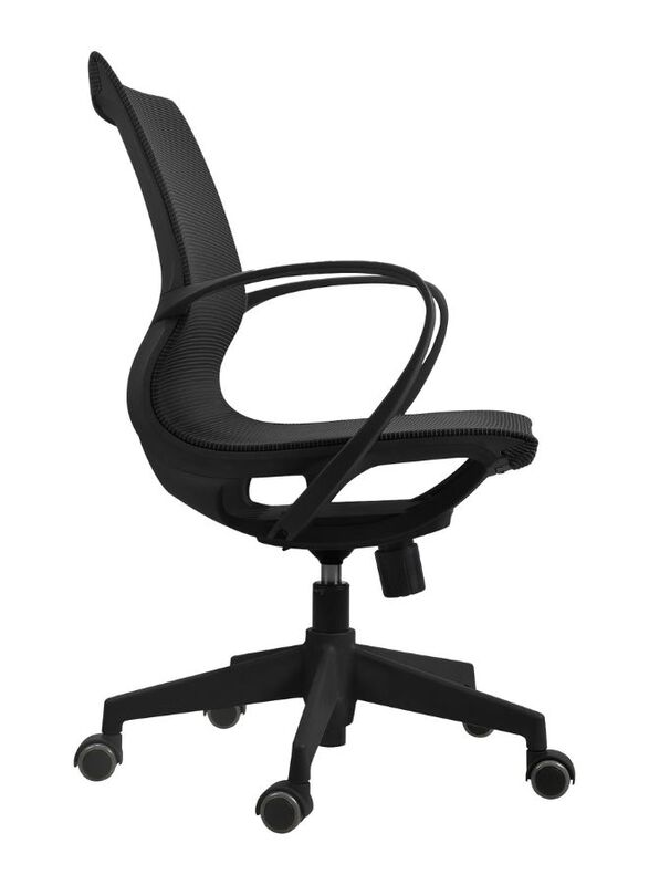 Black Frame Middle Back Ergonomic Office Chair for Executive, Manager, for Home and Offices, Black